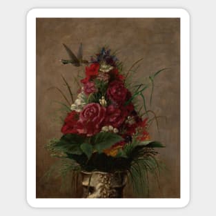 Still Life with Hummingbird by William Merritt Chase Sticker